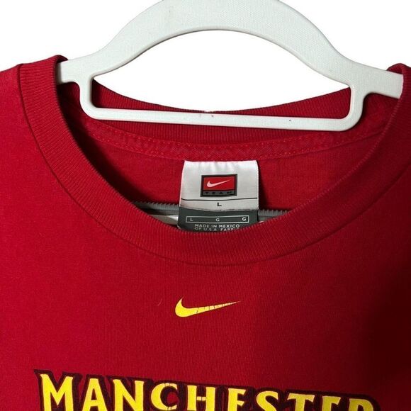 VTG 2003 Nike Center Swoosh Manchester United USA Tour T Shirt Large - Picture 3 of 5